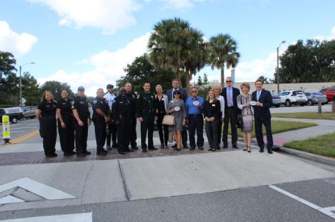 Officials with Seminole County gathered Wednesday morning to commemorate joining the Best Foot Forward program to help reduce traffic fatalities.