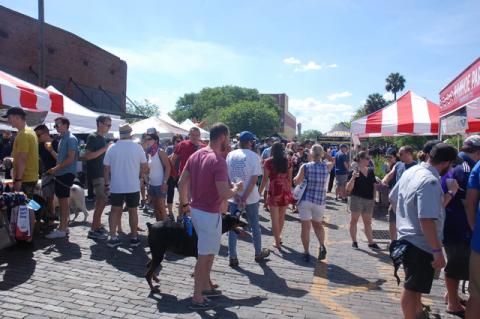 Events in downtown Sanford attract large crowds (above) and with live performances, sometime noise complaints are filed with police.
