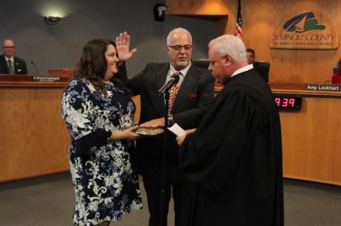 Businessman Jay Zembower was sworn in as the District 2 County Commissioner Tuesday morning.