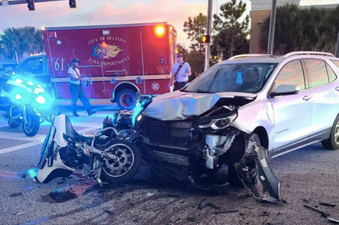 The crash took place at Saxon Boulevard and Merrimac Lane in Deltona.