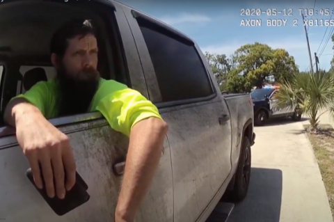 Body cam footage shows Howe during the initial traffic stop with the DeLand Police. 