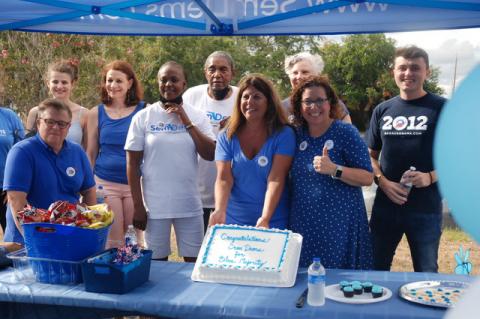 The SemDems, a Democrat organization in Seminole County, celebrated with blue cookies and cake when the amount of registered Democrats in Seminole County surpassed those in the Republican Party. 