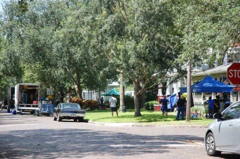 Filming this week took place at Magnolia Avenue and 9th Street in Sanford’s residential historic district.