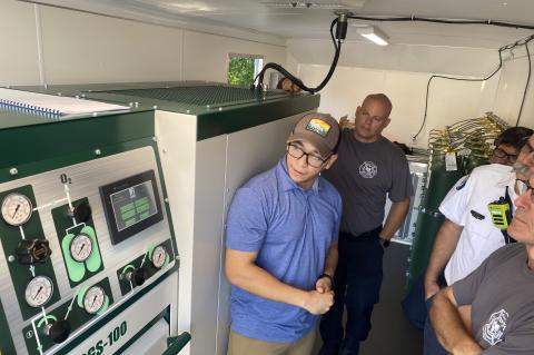 The mobile oxygen generator unit was purchased to be able to re-supply oxygen for the special needs shelters during a hurricane or other disaster.  