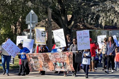 The City of Sanford’s Racial Equality Equity and Inclusion (REEI) Committee were part of the 2023 Dr. Martin Luther King, Jr. Parade in Historic Goldsboro. 