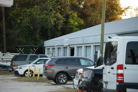 The storage unit in DeBary where the shooting took place. 