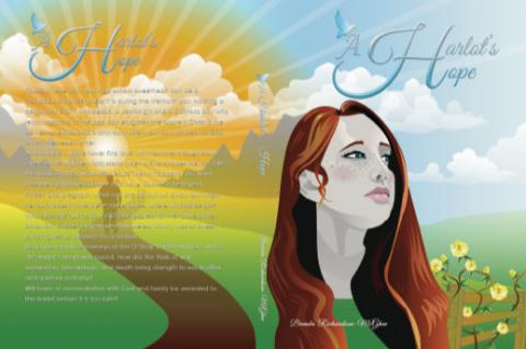 The cover of ‘A Harlot’s Hope’ features new model Katie Ramsey, a Lyman High School student.