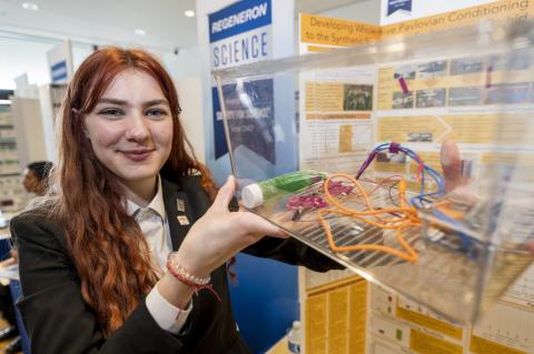 Oviedo High School Senior Ella Pilacek (above) was named among the top ten young scientists nationwide in the Regeneron Science Talent Search.