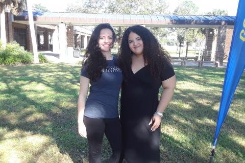 Sofia Acosta (left) and Shantal Benitez Zayas weathered the turmoil of Hurricane Maria and were given a boost by Seminole State College to continue their education in Florida.