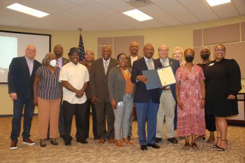 The Sanford City Commission honored the Martin Luther King Jr. Steering Committee Monday evening for the work members do surrounding the MLK Jr. holiday in January. Committee leader Melvin Philpot thanked the Commission for the recognition and said planning for the 2023 activities gets underway in about two weeks.
