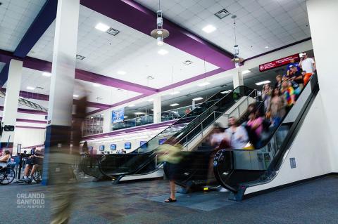 The terminal at the Orlando Sanford International Airport. 