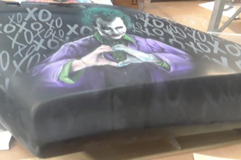 An example of one of the wraps produced by Media 1 Identity Solutions featuring the Joker. 