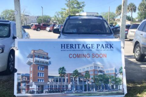 Remaining Heritage Park sign