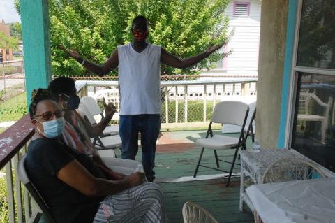 People getting tested for COVID-19 had that done on the front porch of The Goldsboro Welcome Center on Thursday.