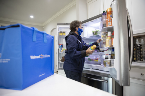 Walmart is now offering several options for grocery delivery including InHome delivery, where members can have their groceries put away.