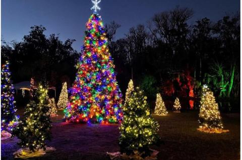 A new 30-foot centerpiece Christmas tree is part of Wekiva Island’s Winter Wonderland.