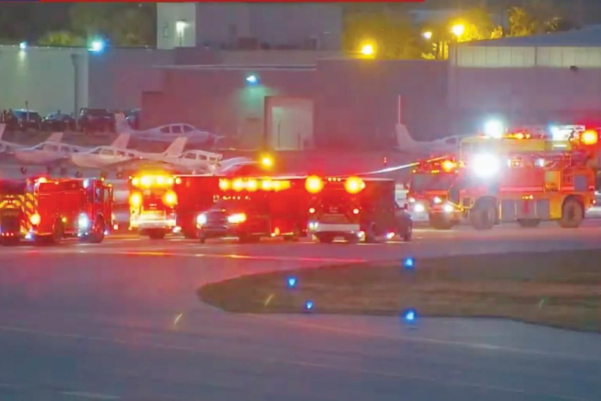 Multiple agencies in Seminole County responded to the Orlando Sanford International Airport Tuesday after a plane crashed on the runway.